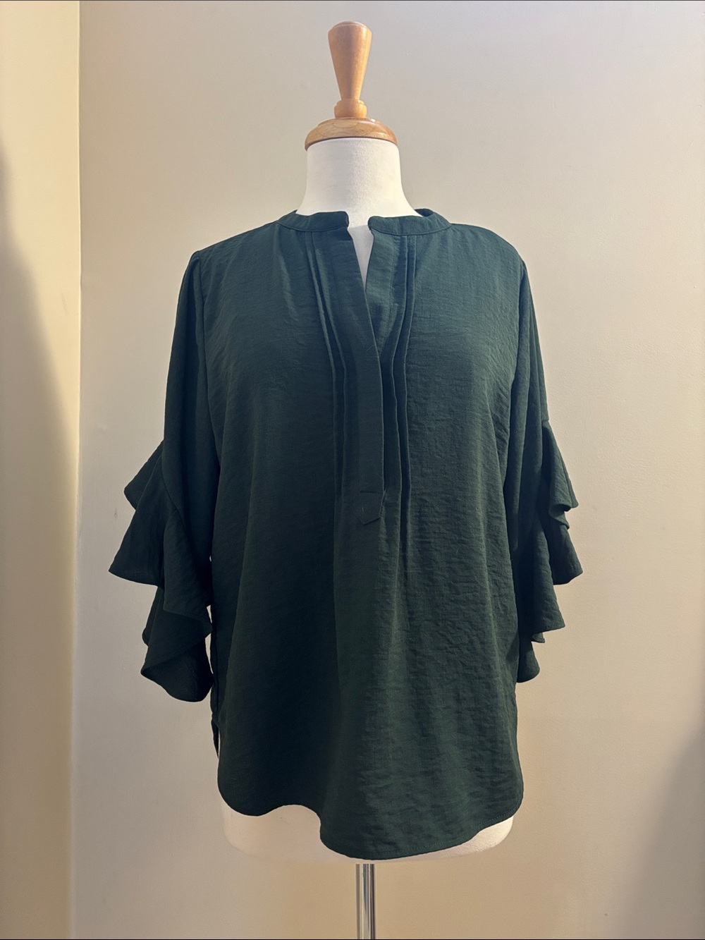 Vince Camuto Hunter Green Women's Blouse Med